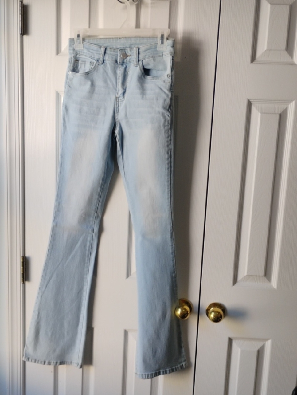 SHEIN Light Blue Flare Jeans